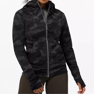 Lululemon Black Camo Zip-Up Hoodie